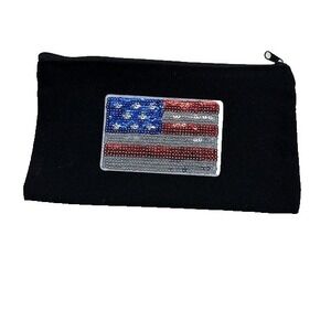 NEW custom-made canvas ZIPPER POUCH bag 8X4.5 inches adults kids patches flag